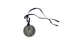 Longaberger 1997 Inaugural Basket Pewter Tie On  Made in USA