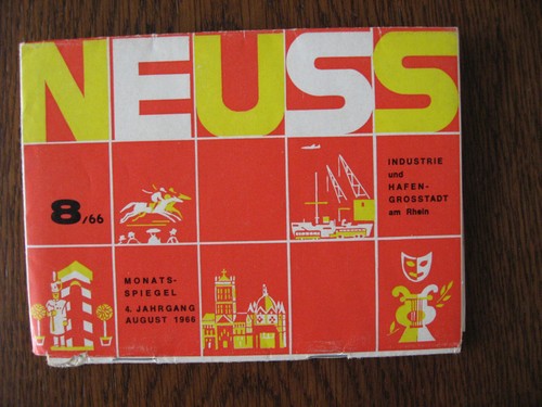 Monatsspiegel Neuss August 1966 Broschüre, 48 Seiten, Verzeichnisse, Stadtplan