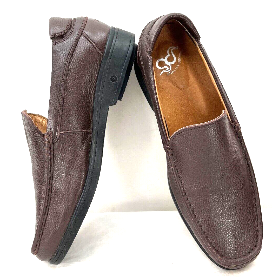 Gravity Defyer Marseille II pebbled Leather Brown Slip On  display picture 2