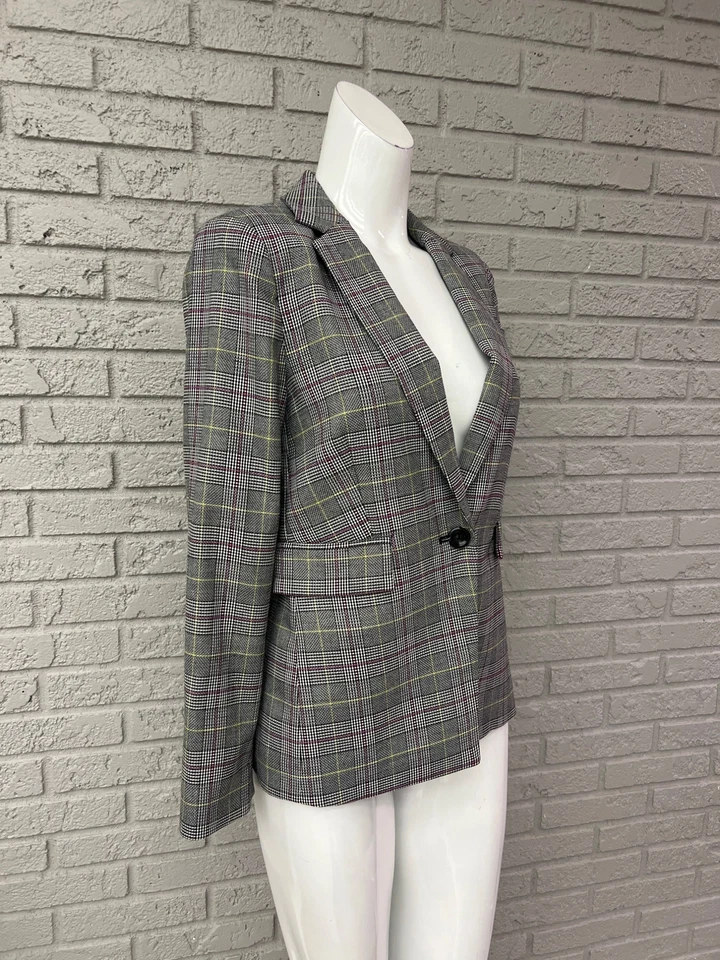 Blazer Vince Camuto Mujer Estampado Moderno a Cuadros Talla 2 Foto 4 de 4