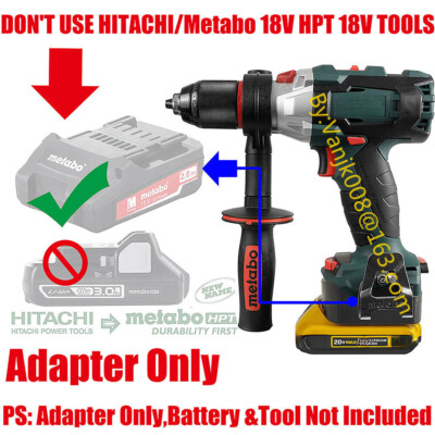 1x for Dewalt 20V DCB203 XR Battery To for Metabo 18V Impact Driver Tool Adapter