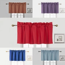 1 STRAIGHT WINDOW VALANCE TOP DECOR FOAM LINED BACKING ROD POCKET MANY COLORS 