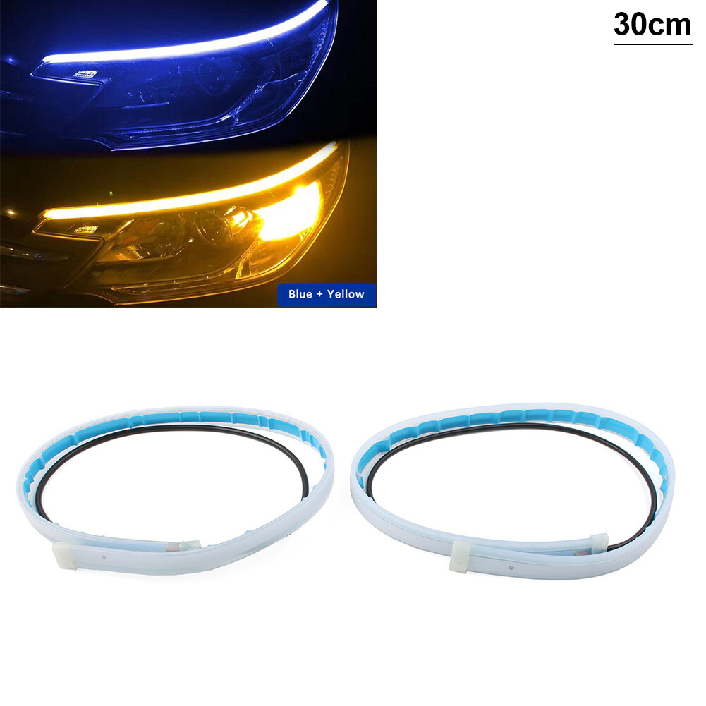 DRL LED Strip Turn Signal Light Bright Yellow Daytime Running Lamps Sequential