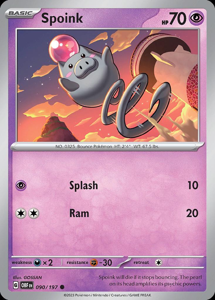 Pokemon Spoink (90/234) Obsidian Flames LP