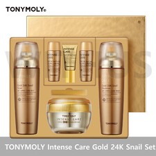 TONYMOLY Intense Care Gold 24K Snail 3pcs Gift Set Toner Emulsion CreamTracking 