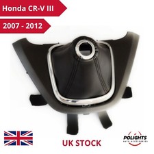 For Honda CR-V III PU Black Leather Gear Stick Shift Boot Gaiter 2007-2012
