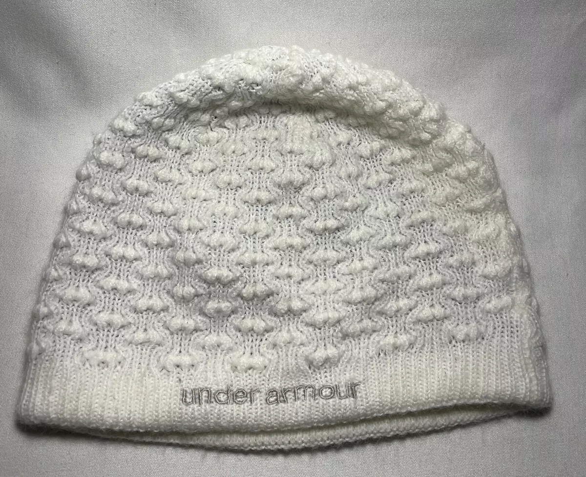 UNDER ARMOUR WOMEN S UA HALFTIME CABLE KNIT BEANIE HAT Thinking Cap