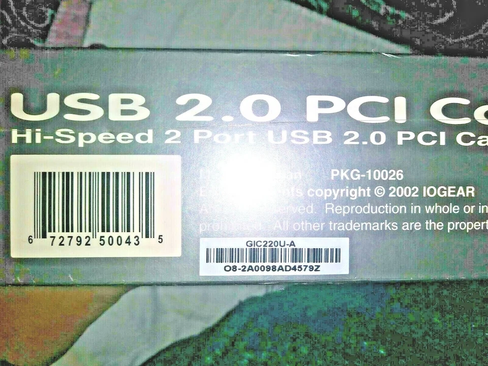 IOGEAR HI-SPEED 2 PORT USB 2.0 PCI CARD FOR MAC & PC 40x FASTER OPEN BOX - Image 2 of 4