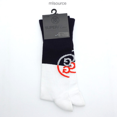 Men's Size L-XL/10-13 G/FORE Circle G Ribbed Super Luxe Compression Crew Socks