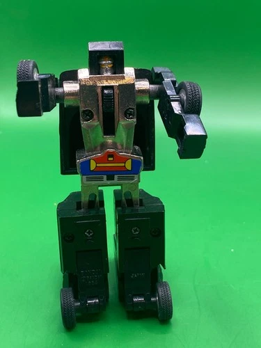 Vintage 1986 Bandai GoBots Transformers Puzzler Leg RUBE Black Mercedes Figure