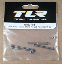Team Losi Racing TLR234098 Front Hinge Pin And King Pin Set, Polished: All 22