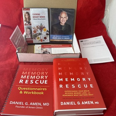 Dr. Daniel Amen's Memory Rescue Master Package Book Workbook 2 DVD s CD