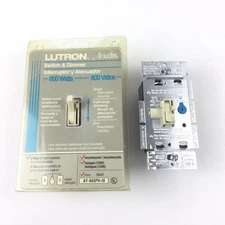2 Lutron AY-603PH-IV AY-603PH Ivory Toggle 600W Single-Pole 3-Way Dimmer Switch