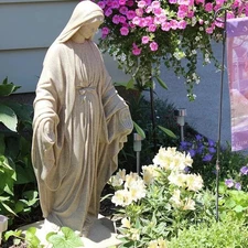 3ft. Tall Virgin Mary Statue Granite Outdoor Religious Garden Sculpture Lawn