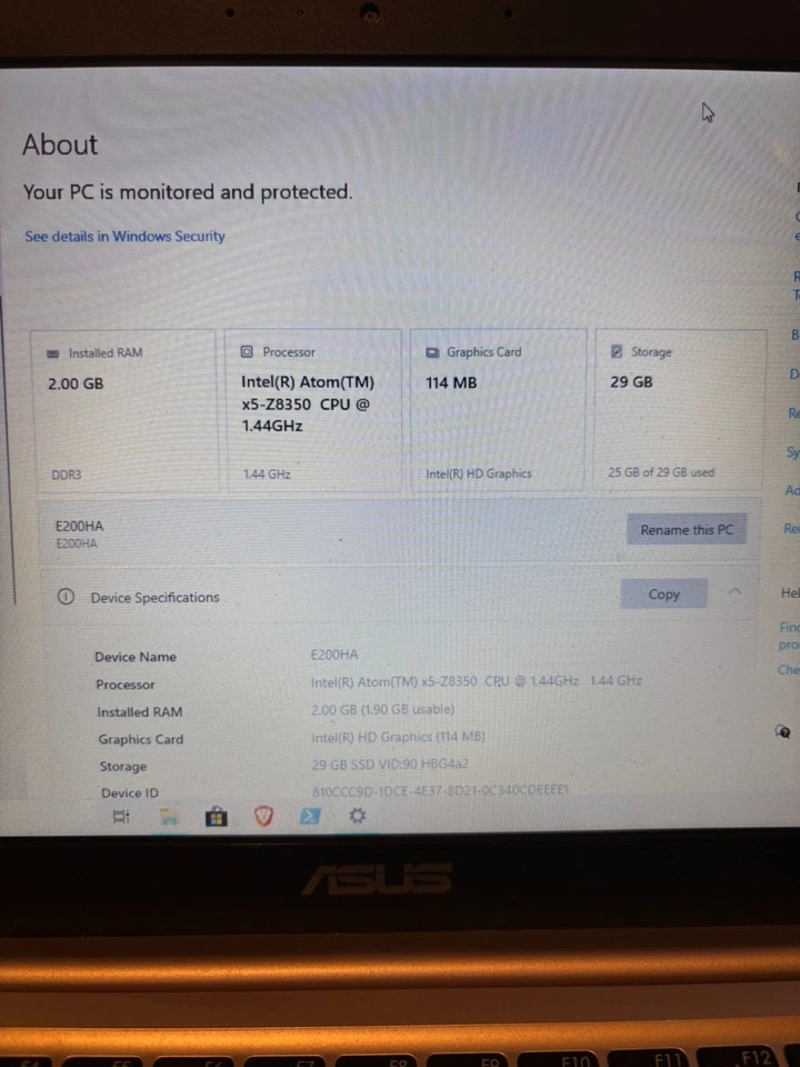 ASUS Vivobook E200HA Netbook (Used) - Image 2 of 4