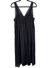 Exquisite Form Nightgown XL Floral Lace Scalloped Trim Sleeveless Whimsigoth