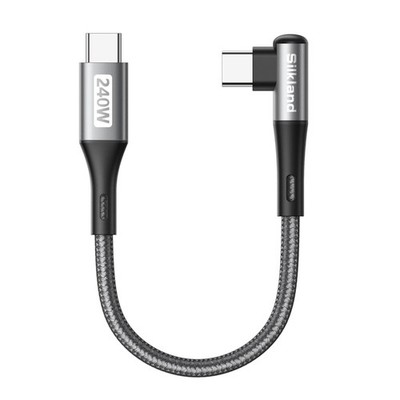 USB C auf USB C Kabel Kurz 15CM Winkel 240W 48V/5A, PD3.1&QC4.0+ Ladekabel 90...