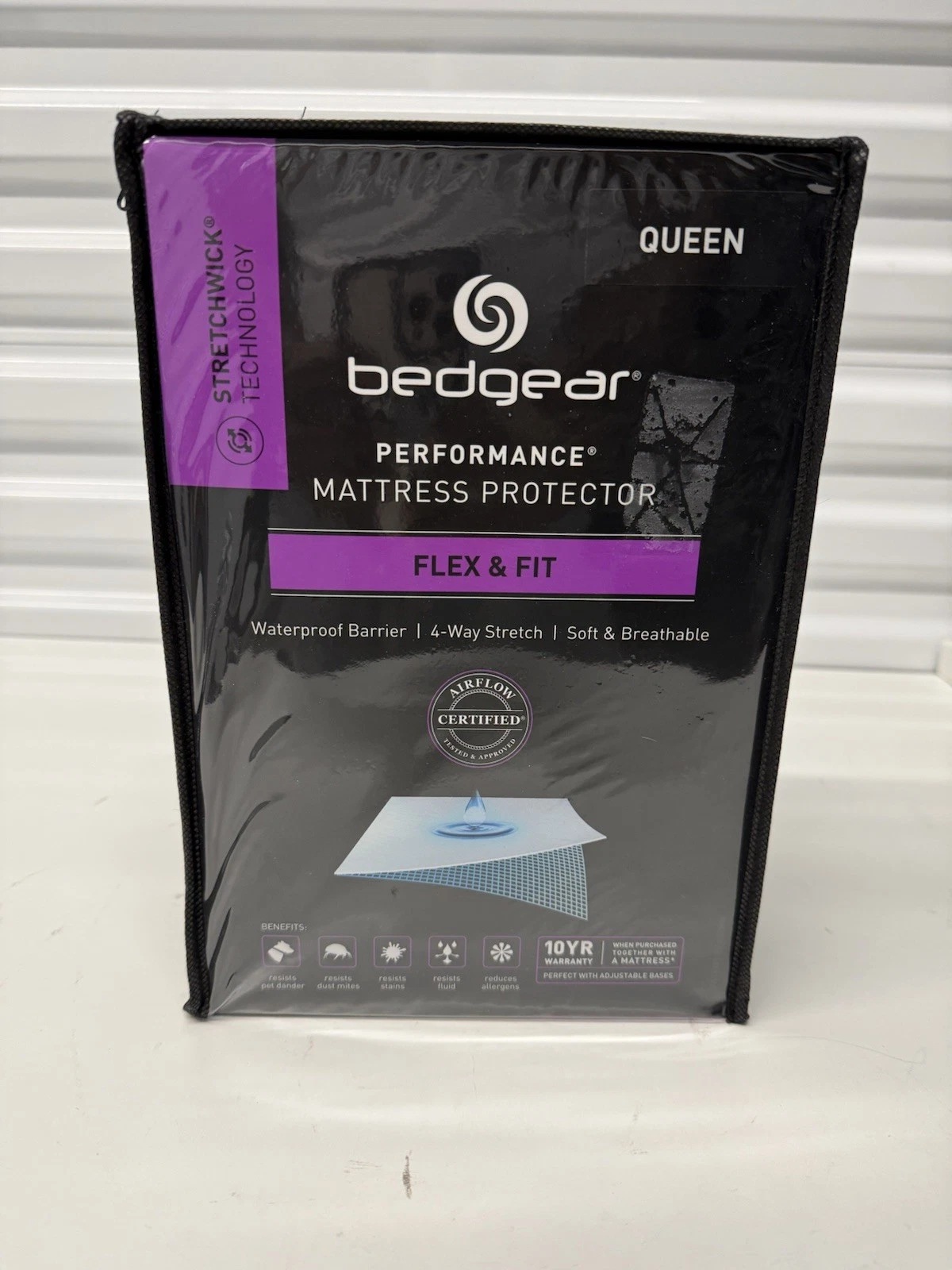 Bedgear Performance Mattress Protector Stretch Flex Fit Size Queen