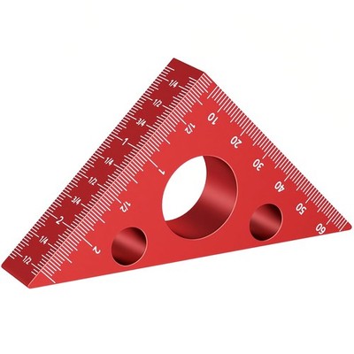 Aluminum Alloy Triangle Ruler, 45 Degree Angle Ruler Carpentry Squares Imperi...
