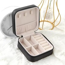 1pc Single Layer Storage Box Ladies Travel Leather Jewelry Box Classic