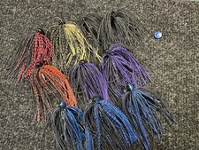 Weedless football head Bass Jigs with rattle 3/8 ounce living rubber