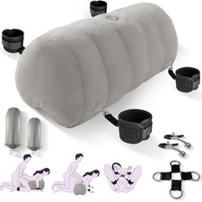 Sex Pillow Couples Toys, Heart Shaped Inflatable Cushion Furniture Grey