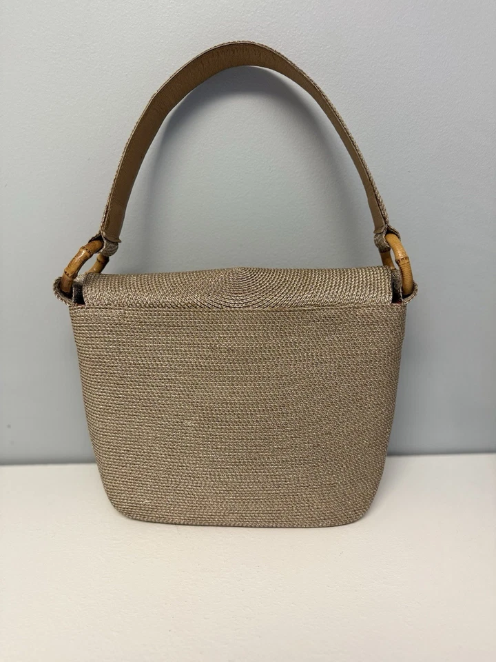 Bolso de Hombro Eric Javits Talla Tostada Interior Rosa Usado Foto 4 de 4