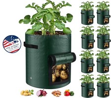 Bolsas de cultivo de 10 galones paquete de 8 , macetas de tela de polietileno