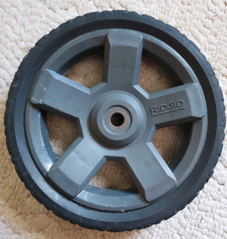 Ridgid OEM 8" Wheel W/Rubber Assembly, Came From A Ridgid Miter Box Stand. 