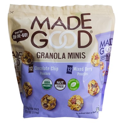 Organic Non GMO Gluten Free Granola Minis 24 Count Chocolate Chip Mixed Berry
