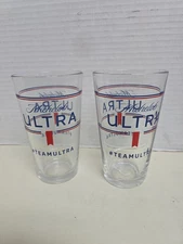Mich Ultra Glass #Team Ultra Beer Pint Cocktail Mixing Drinking Glass NEW