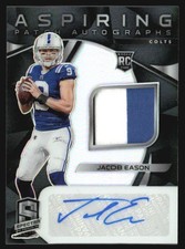 2020 Panini Spectra Aspiring RPA 15/65 Jacob Eason Rookie Patch Auto #3 R6220J