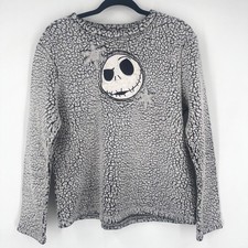 Disney The Nightmare Before Christmas Jack Skellington Sherpa Fleece Sweater M
