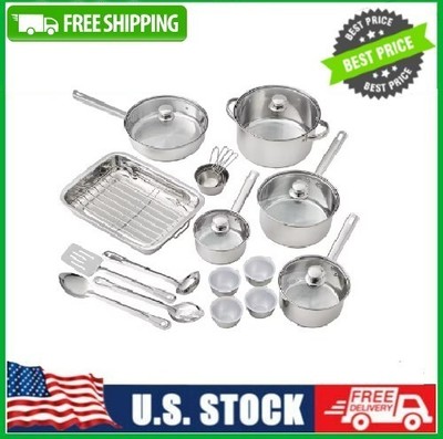 Mainstays Stainless Steel 24Pc Cookware set