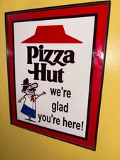 Pizza Hut Restaurant Kitchen Diner Advertising Sign