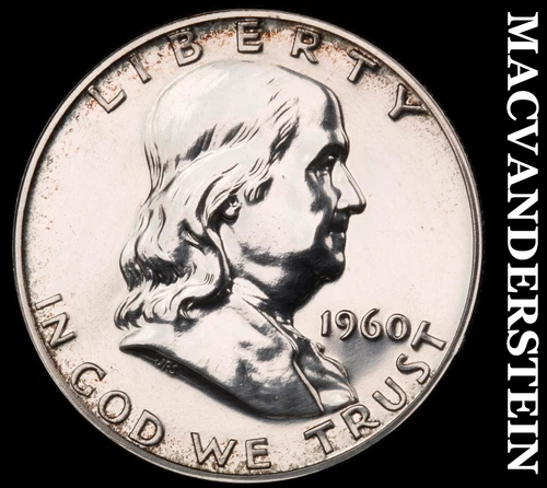 1960 Franklin Half Silver Dollar- Hair Lines- Proof Luster No Reserve #i9037