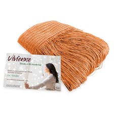 VIVIENNE RIDEAU FIL pour porte cm. 150X300 couleur unie ORANGE