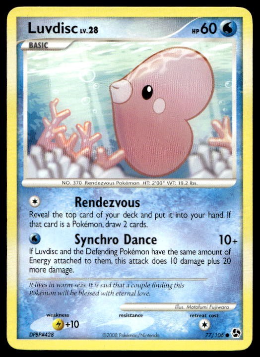 Pokemon Great Encounters #77/106 Luvdisc Common