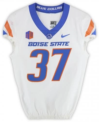 Boise State Broncos Team-Issued #37 White Jersey from Football Program - Size 42 - Image 2 of 3