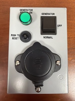 INTERTEK 15A POWER INLET BOX GENERATOR TRANSFER SWITCH 125V Weatherproof NEW