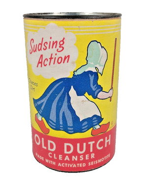 1940s Old Dutch Cleanser Can Sudsing Action Cudahy Packing Omaha