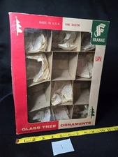 Vintage Franke Christmas Ornament Empty Box 1 Dozen With insert