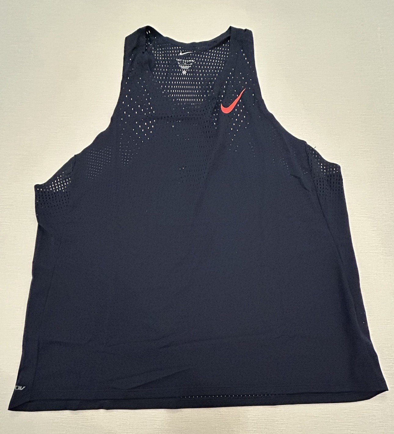 Nike AeroSwift Dri-FIT ADV Running Singlet 'Obsidian' FN4231-451 Men’s Sz XL