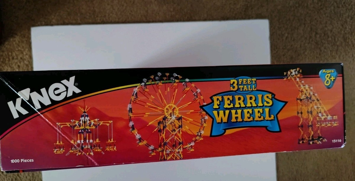 K'NEX NEW 3 FT Ferris Wheel Motorized #15116 Vintage 1999 Knex