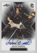 2021 Leaf Perfect Game National Showcase Black 4/50 Bogan Simmons Auto 2o7