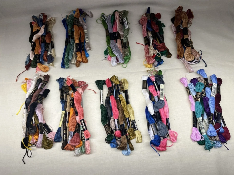 DMC Embroidery Floss Cross Stitch Thread 100% Cotton  Lot of 100 Skeins - Image 2 of 4