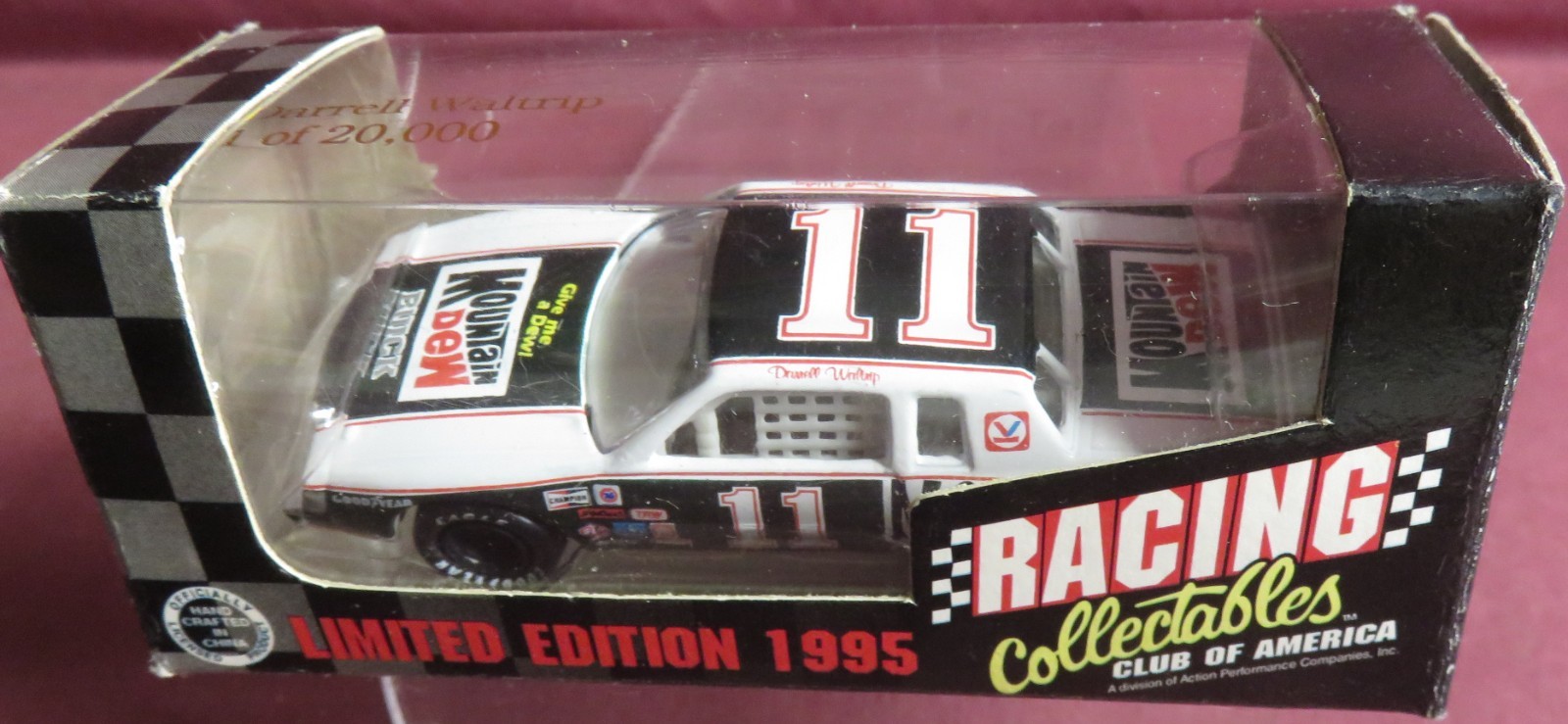 DARRELL WALTRIP, #11, MOUNTAIN DEW, 1/64 RCCA-ACTION BUICK, MADE IN 1995