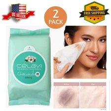 Cleansing Wipes Chamomile (KBEAUTY) 30 Sheets X2 Towelettes by Celavi -US Seller