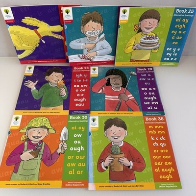 7 x Phonics Book Bundle Oxford Reading Tree, Biff Chip Ex School Library Books