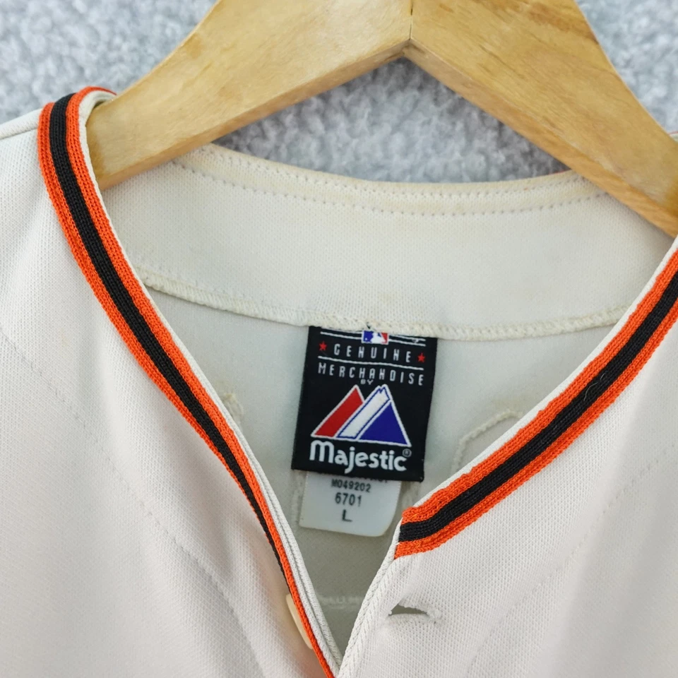 Camiseta de béisbol Majestic Youth L San Francisco Giants Buster Posey #28 crema MLB Foto 3 de 4